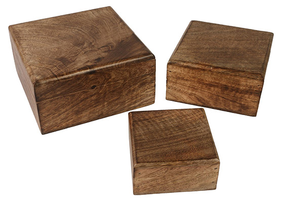 Set Of 3 Square Plain Boxes Set Of 3 Square Plain Boxes